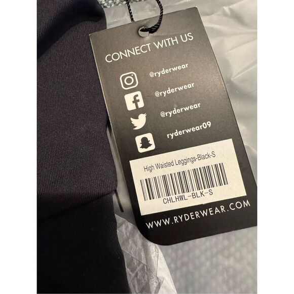 Ryderwear NWT High Waisted Performance Leggings in Black Size Small - Picture 8 of 9